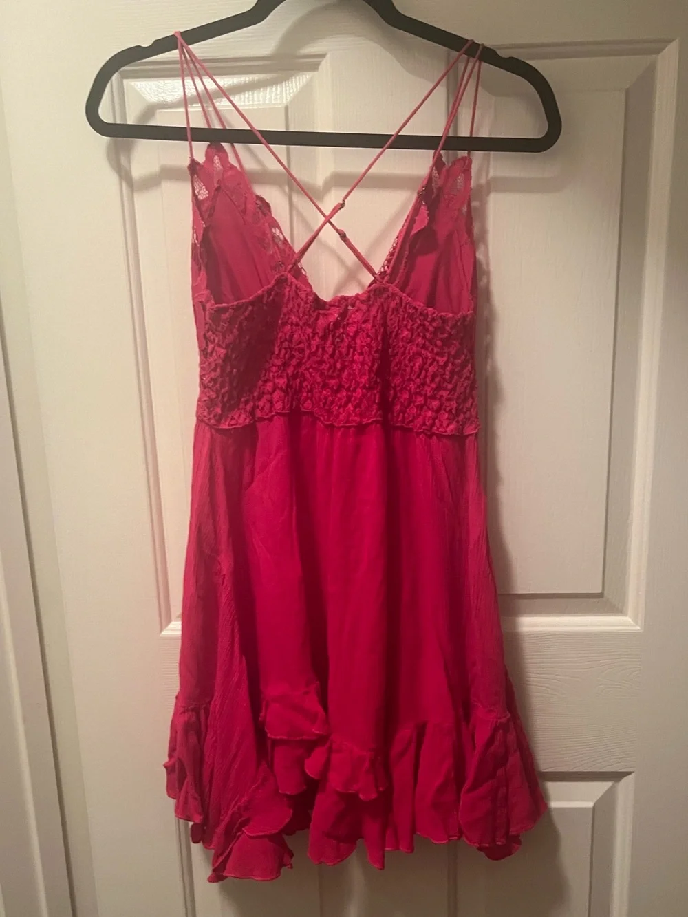 FREE PEOPLE ADELLA LACE SLIP MINI DRESS
